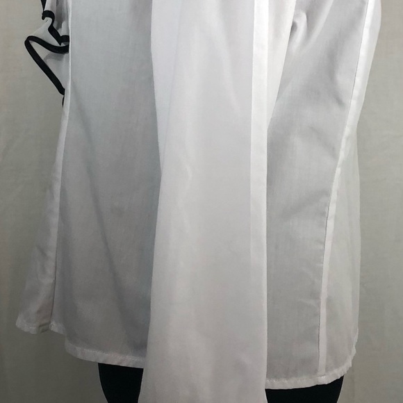 Javelin Blouse Women White Front Collared RufflesSize14 Long Sleeve Buttons =O - Picture 5 of 12